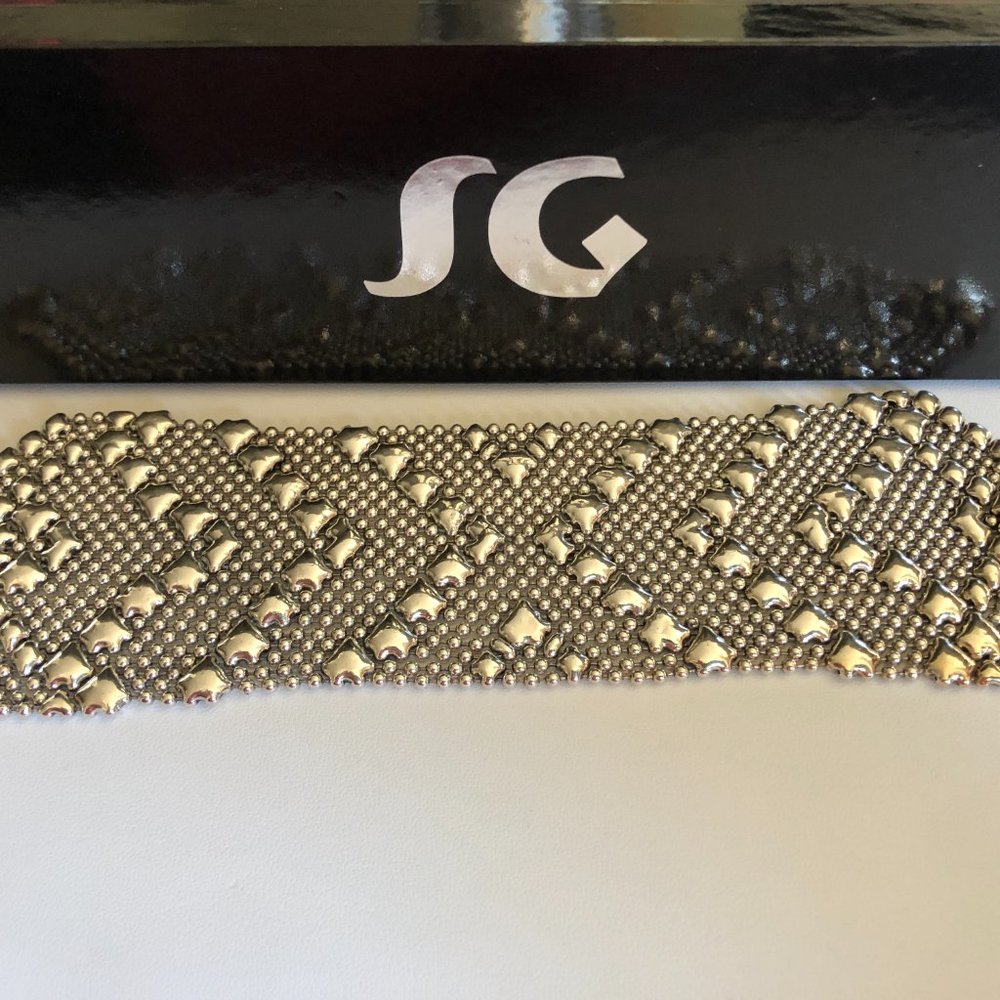 Sergio Gutierrez Liquid Metal B10 Silver Mesh Bracelet